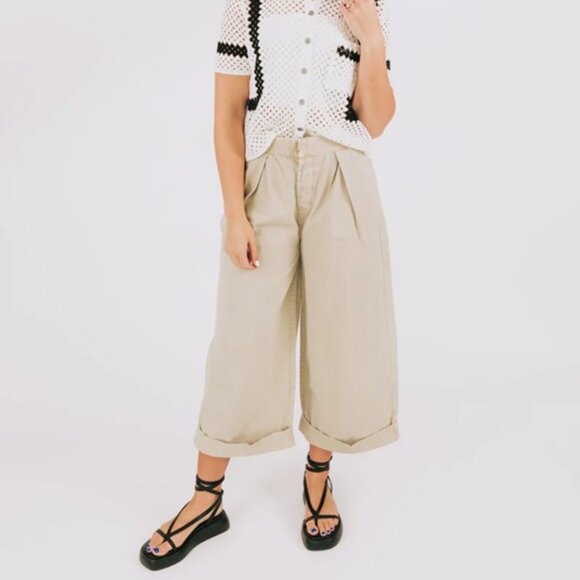 Free People After Love Cuff Pant, Size M - Picture 1 of 16